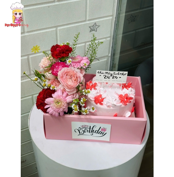 Set bánh và hoa sáp siêu hot tặng người yêu 