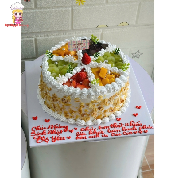 Bánh kem trái cây tặng bạn bè theo yêu cầu