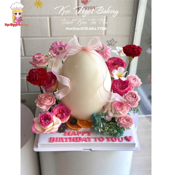 Bánh trứng đập mix hoa tươi hot 2026