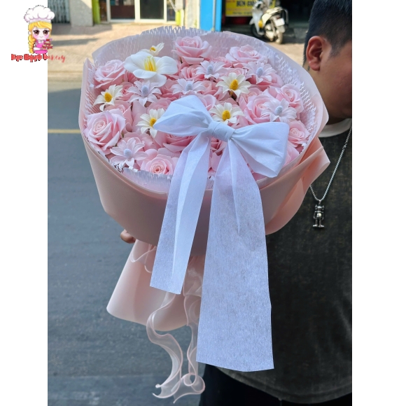 Bó hoa sáp tone hồng tặng người yêu 