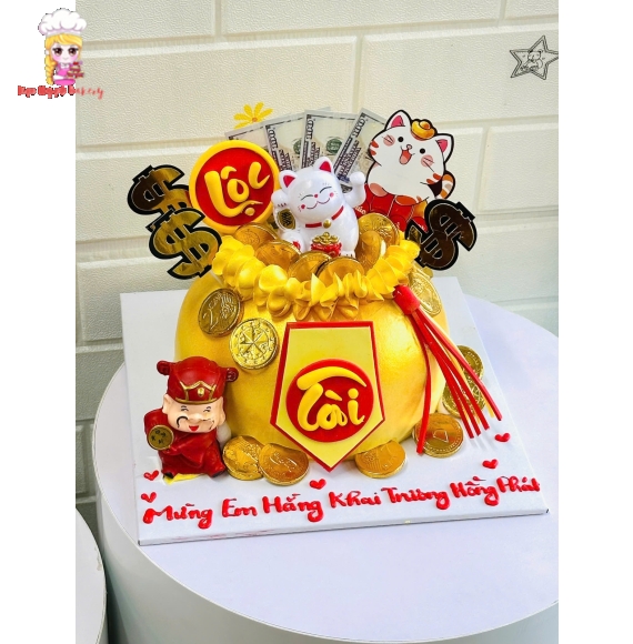 Bánh kem khai trương chữ Tài Lộc tại Kẹo Ngọt