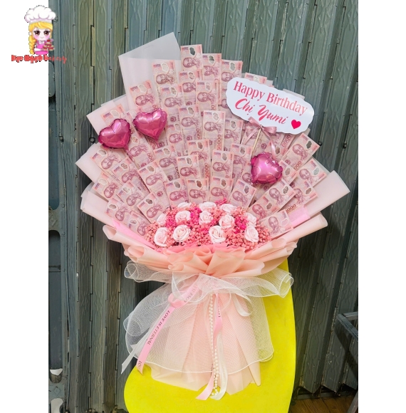 Bó hoa 50k tone hồng tặng vợ yêu 