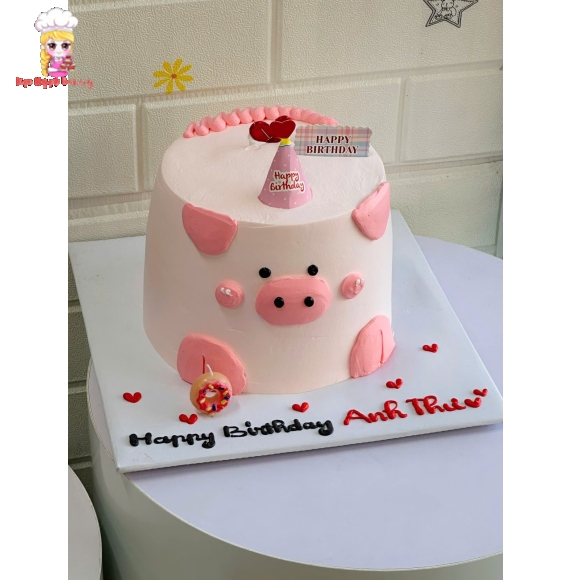 Bánh kem trang trí theo yêu cầu tặng các bé gái 