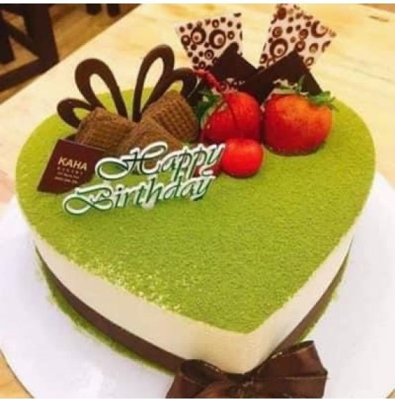 Tiramisu matcha trái tim