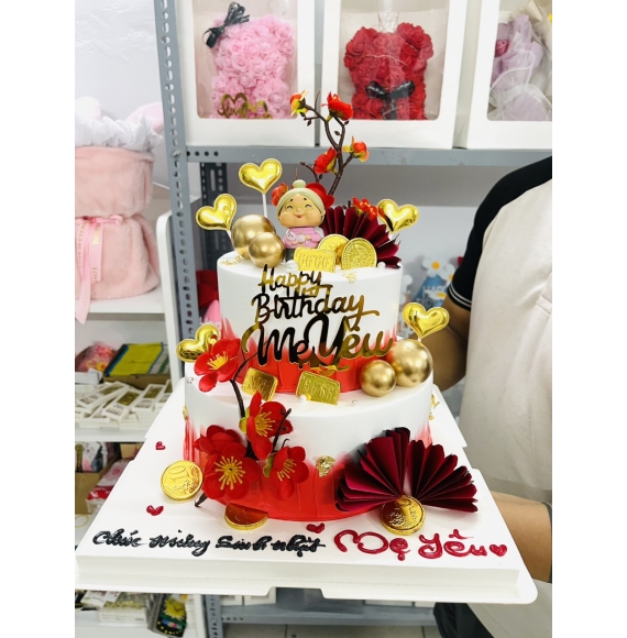 Mẫu bánh Kem 2 tầng tặng mẹ yêu
