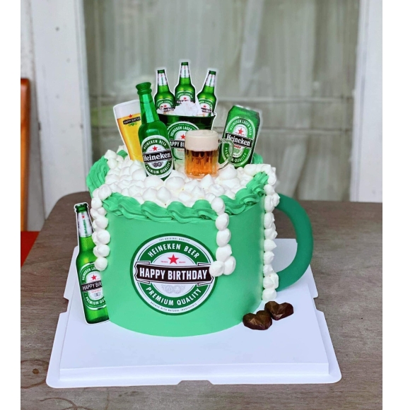 Mẫu bánh ly bia heineken