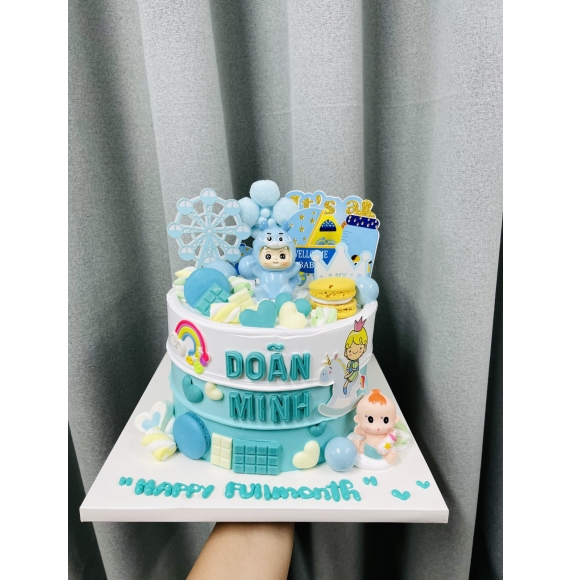 Bánh kem đầy tháng cho bé rồng nam
