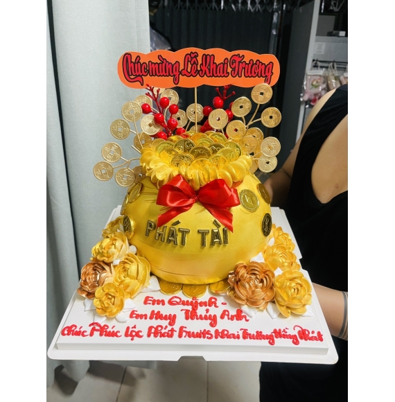 Bánh kem hủ vàng phát tài