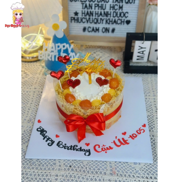 Bánh bông lan trứng muối tặng cậu út