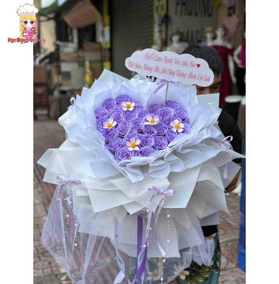 Bó hoa sá tone tím đáng yêu