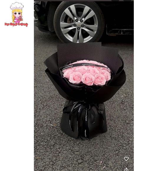 Bó hoa sáp Tone hồng đen
