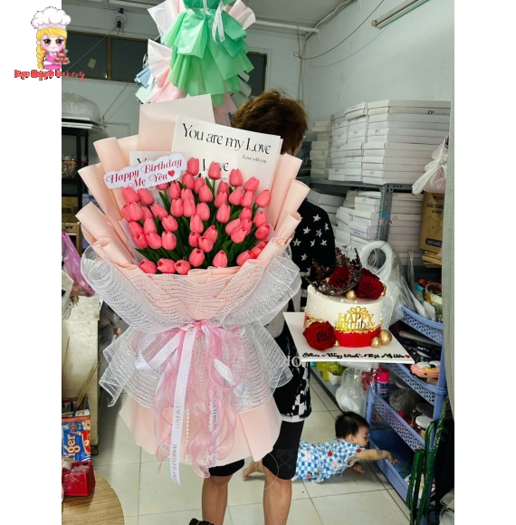 Bó hoa sáp tulip ở tphcm