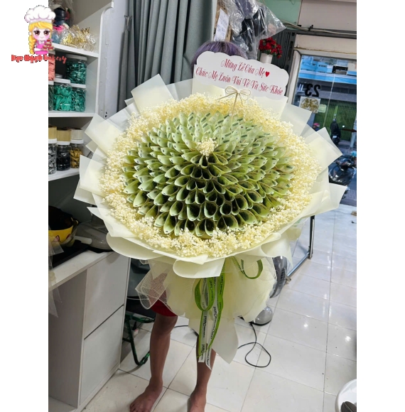 Bó hoa tiền khổng lồ tờ 100k