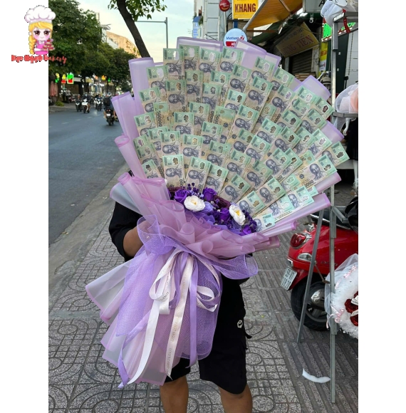 Bó hoa tiền khổng lồ 500k