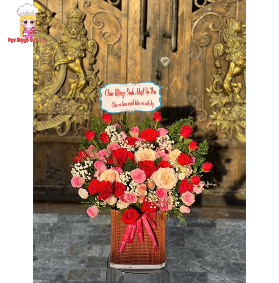 Giỏ hoa chúc mừng đi khai trương