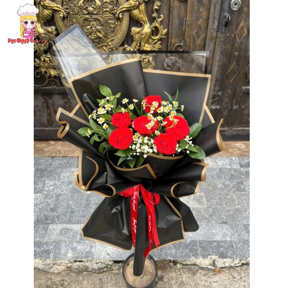 Bó hoa chúc mừng tại mẹ