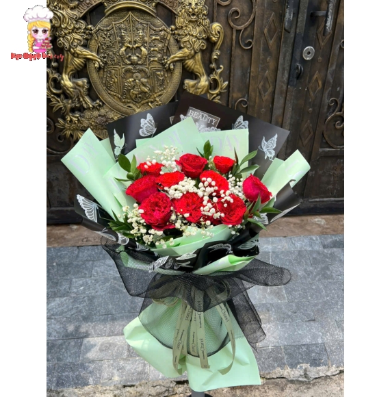 Bó hoa hồng đi dự tốt nghiệp