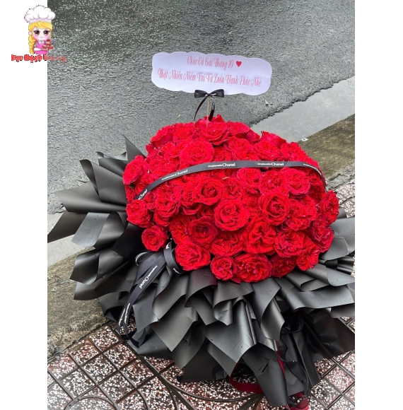 Bó hồng siêu khổng lồ ở quận 6