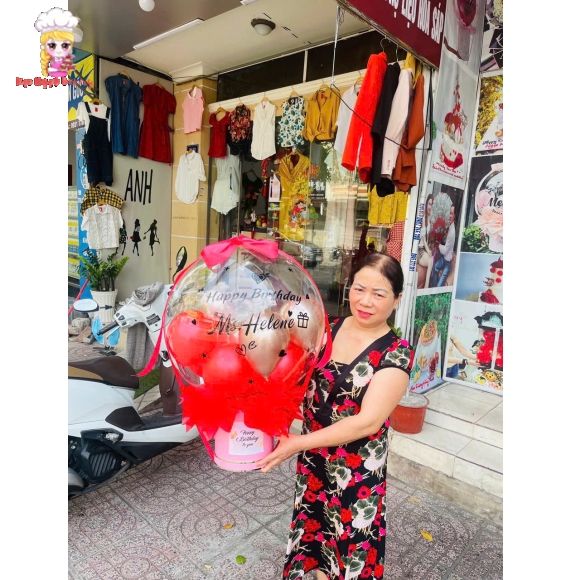 Bóng bay rút tiền tone đỏ
