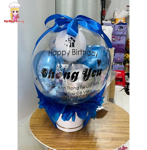 Bóng bay rút tiền tặng chồng yêu