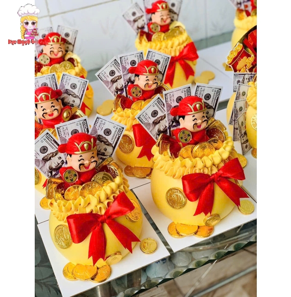 Bánh kem hủ vàng mừng khai trương quận 11