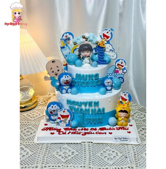 Bánh kem thôi nôi tạo hình dành cho bé trai