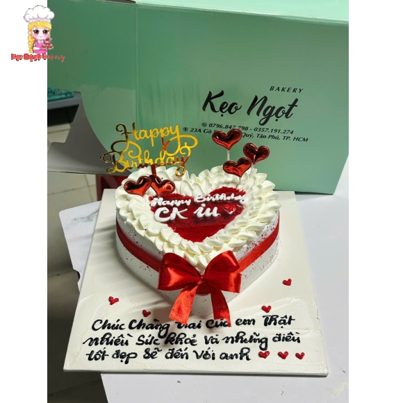 Bánh kem trái tim dành cho anh nhà