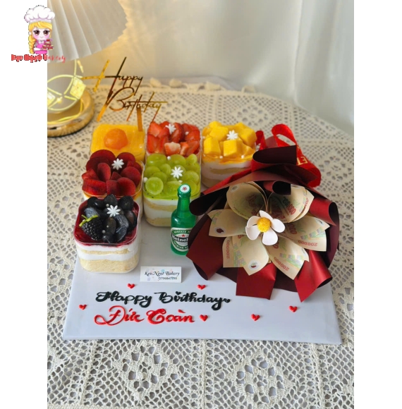 Sét bánh mousse mừng sinh nhật