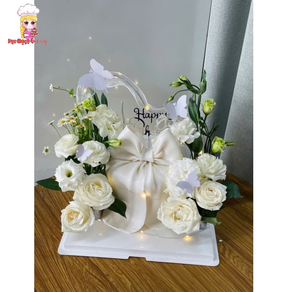 Bánh kem tạo hình nơ 3D xinh xắn cho nữ