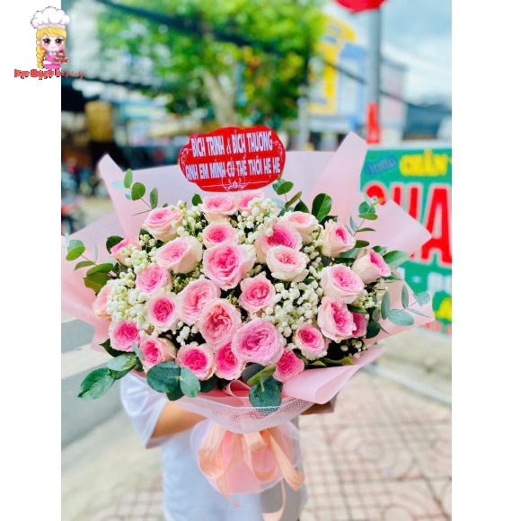 Bó hồng mừng sinh nhật