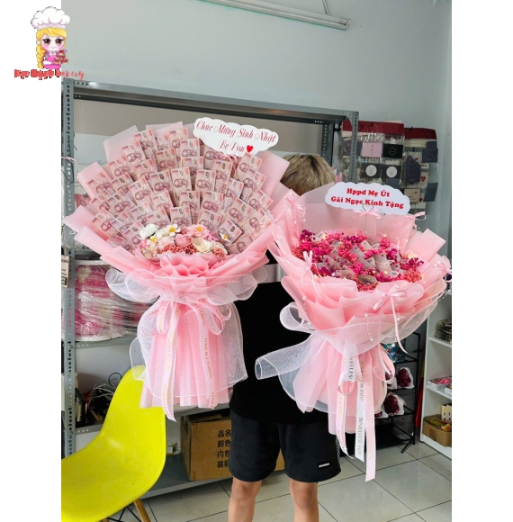 Combo Hoa Tiền Tone Hồng