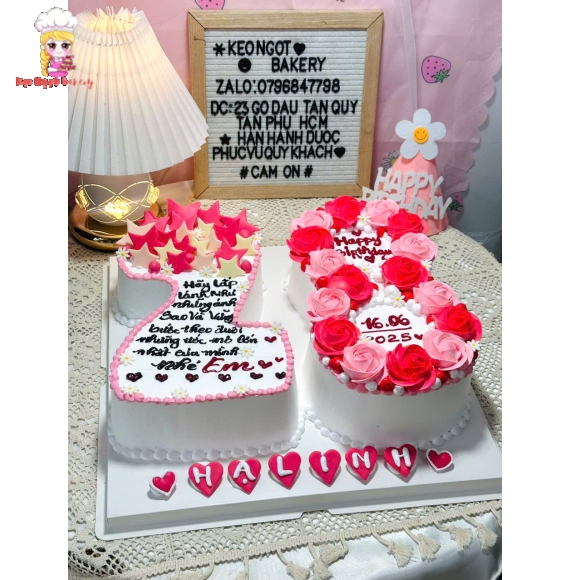 Bánh kem số tuổi  dành cho vợ yêu 