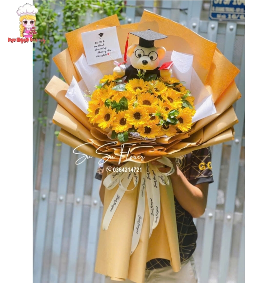 Mẫu hoa tốt nghiệp hot hoa hướng dương