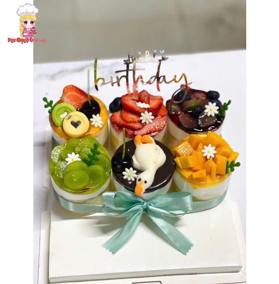 Sét bánh 6 ly panna cotta