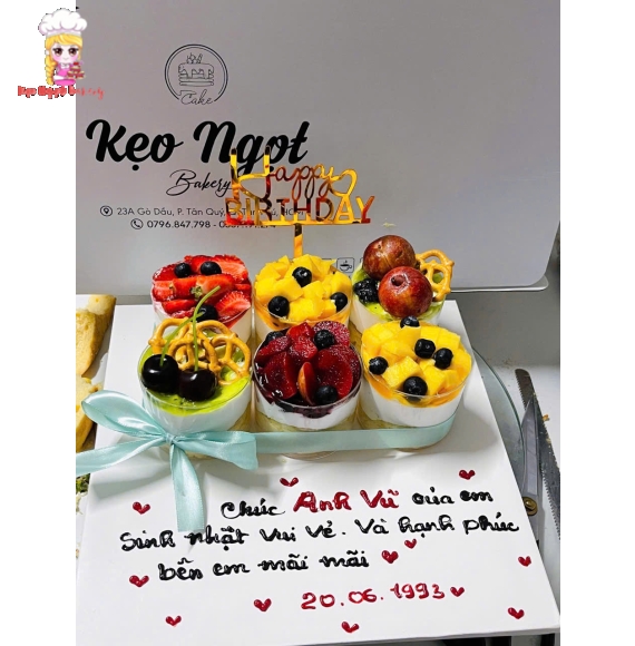 Sét bánh 6 ly panna cotta