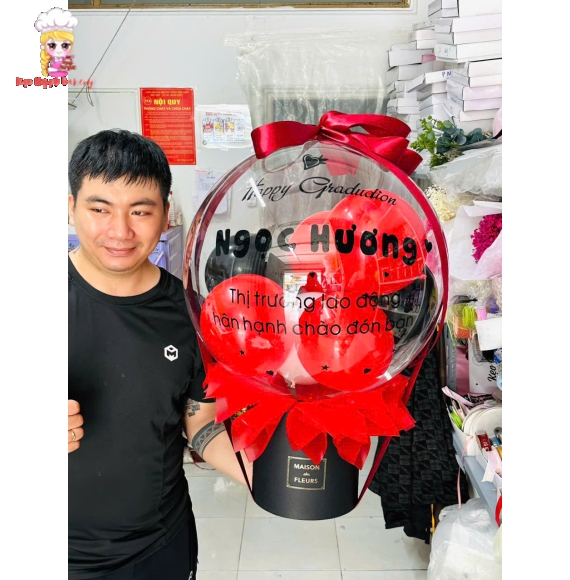Bóng bay rút tiền tone đỏ hot 2025