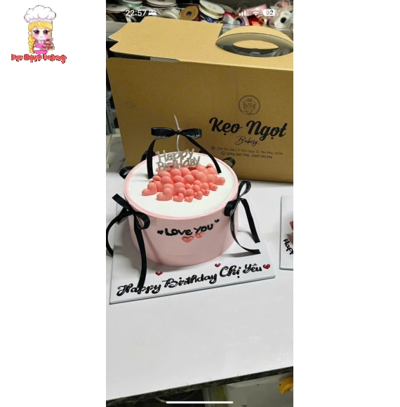 Bánh kem tone hồng dành cho chị yêu