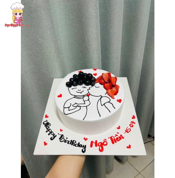Top Những Chiếc Bánh Sinh Nhật vẻ hình chibi dành cho cặp đôi 