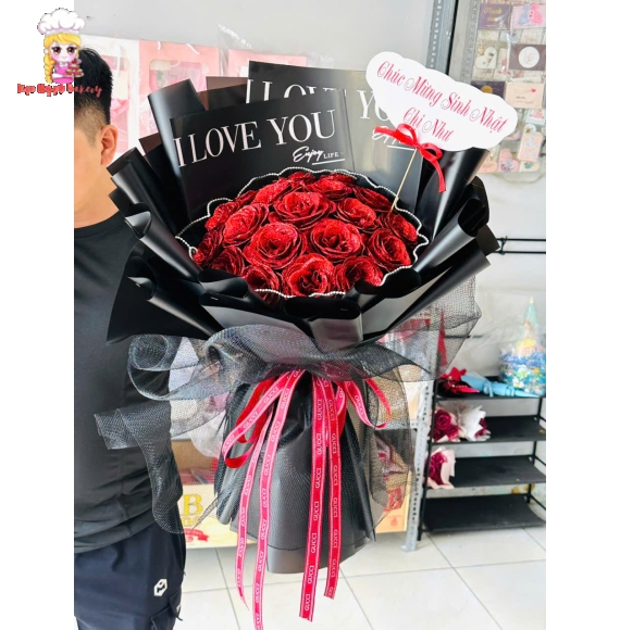Hoa sáp tone đỏ tặng sinh nhật