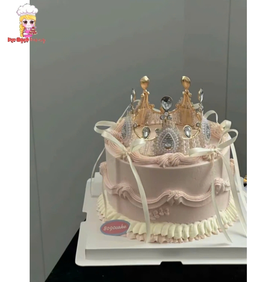 Bánh kem thổi kim tuyến