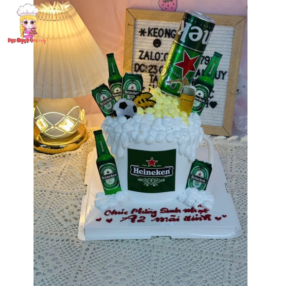 Bánh kem dành cho nam bia heineken