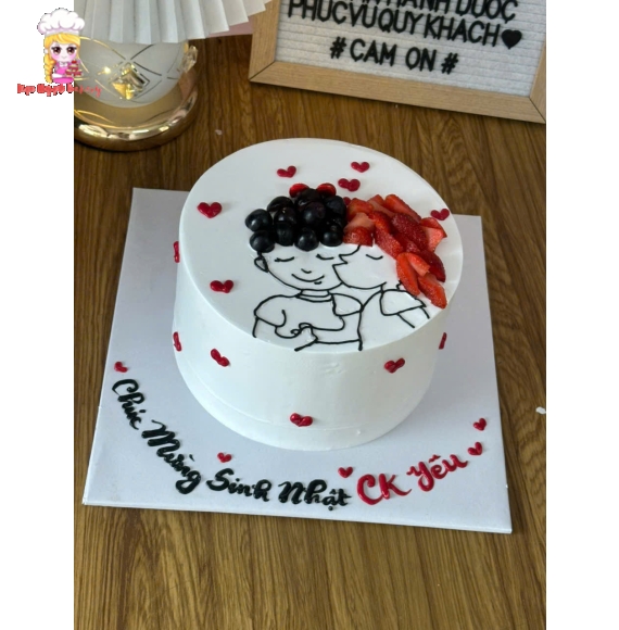 Bánh kem vẻ hình chibi ở tân phú