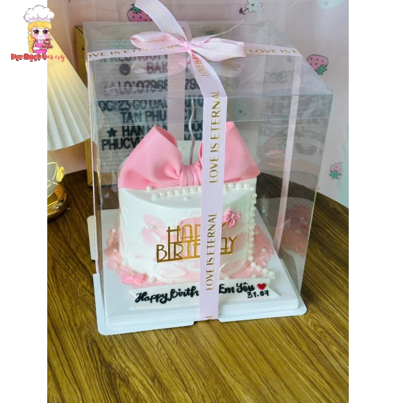 Hộp Bánh Nơ Fondant Luxury  Tone Hồng hot năm 2025