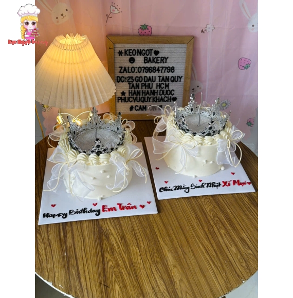 Combo bánh kem thổi kim tuyến Bling Bling