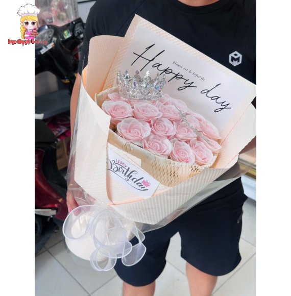 Hoa sáp tone hồng mẫu mới nhà Kẹo Ngọt