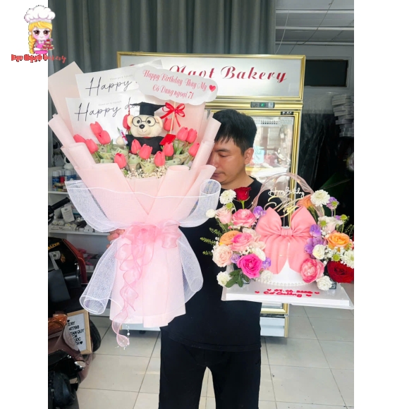 Hoa tiền kèm bánh nơ hot