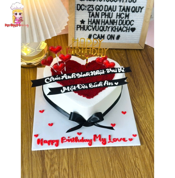 Mẫu bánh kem hình trái tim