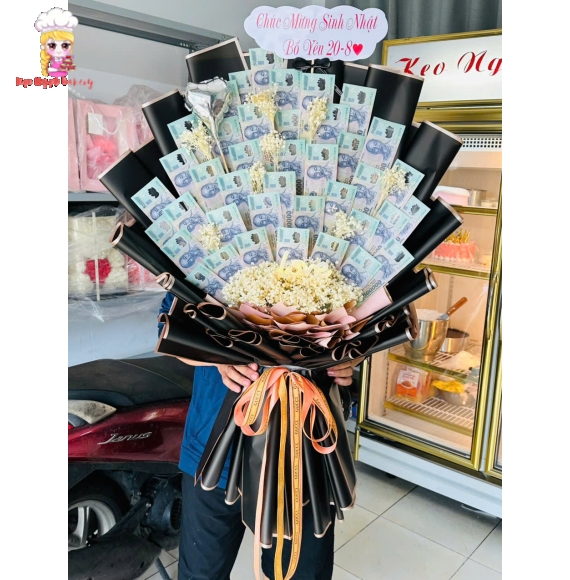 Hoa tiền 500k tặng bố