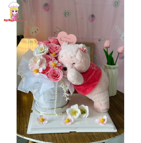 Gấu hoa tặng người yêu lễ thất tịch