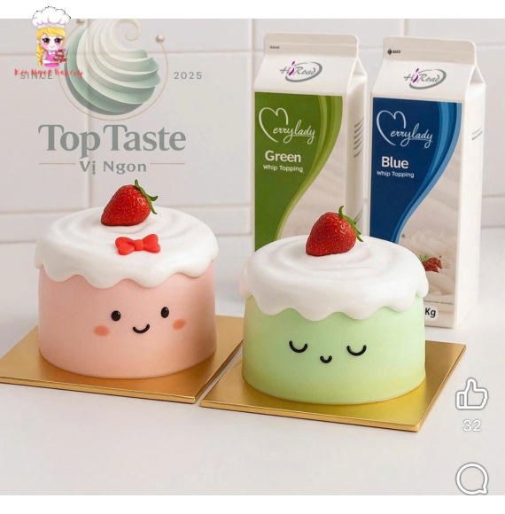 Bánh kem bé dâu 